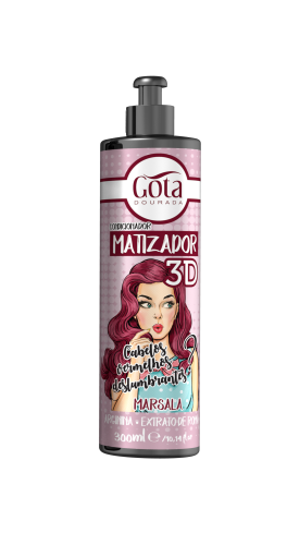 GOTA DOURADA MATIZADOR 3D MARSALA 300ML - Essencial Cosmética