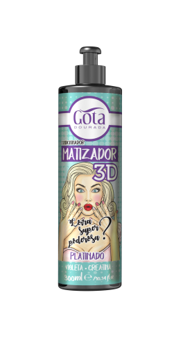 GOTA DOURADA MATIZADOR 3D PLATINADO 300ML - Essencial Cosmética