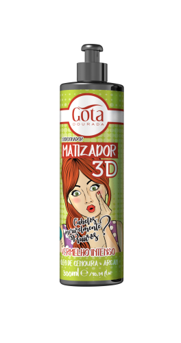 GOTA DOURADA MATIZADOR 3D VERMELHO INT. 300ML - Essencial Cosmética